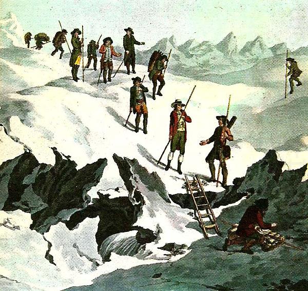 horace de saussures expedition var den tredje som besteg mont blancs topp, unknow artist
